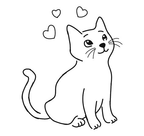 cat clip art outline 20 free Cliparts | Download images on Clipground 2024