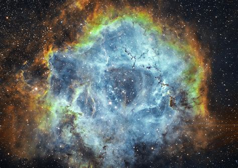 The Rosette nebula in SHO – captured with 11 inch telescope – Space On Your Face In Your Place