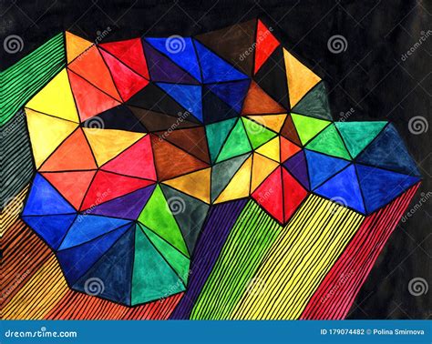 Abstract Art Background with Triangle Stock Illustration - Illustration of abstract, decoration ...