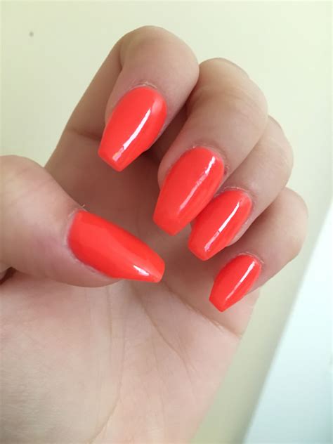 Orange Red Nails Art