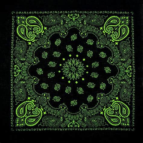 Black and Green Bandana | RoyalBandana™