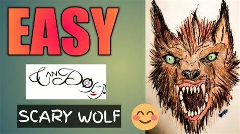 How To Draw A Werewolf Step By Step For Beginners | Halloween Drawings | Easy Wolf Head | Scary ...