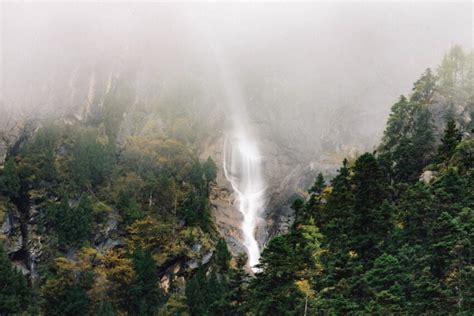 Free picture: nature, tree, waterfall, forest, mountain