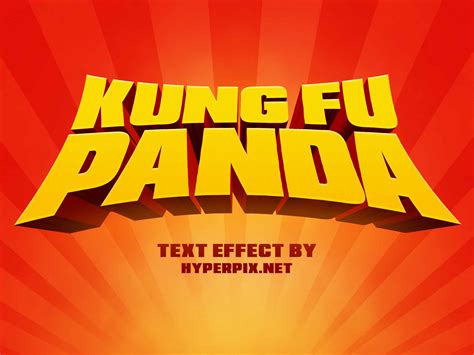 Free Kung Fu Panda Text Effect (PSD)