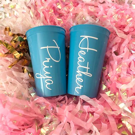 Personalized Bridesmaids Cups Bachelorette Party Cups | Etsy