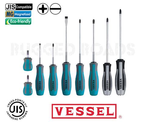 JIS Screwdriver Set - Motorcycle 9 Piece Complete Kit - Rugged Roads