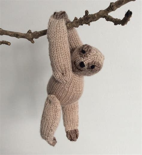 sloth knitting pattern plushie soft toy pattern stuffed animal