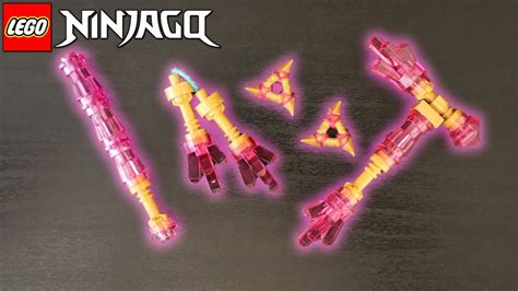 NINJAGO: How to Build Show Accurate Crystalized Golden Weapons! - YouTube