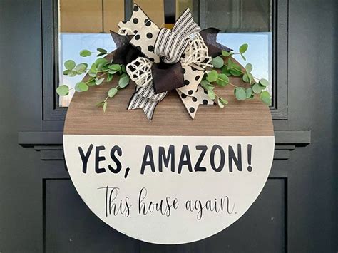 Amazon Door Hanger Funny Door Hanger Funny Front Door Sign Funny Friend Gift Front Door Decor ...