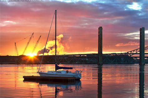 Portsmouth NH Photography: Fiery Portsmouth Sunset