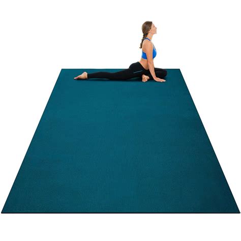 Gymax Large Yoga Mat 6' x 4' x 8 mm Thick Workout Mats for Home Gym Flooring Blue - Walmart.com