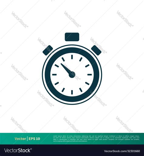 Stopwatch icon logo template design eps 10 Vector Image