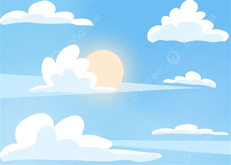 Blue Sky And White Clouds Cartoon Sky Background, Desktop Wallpaper ...