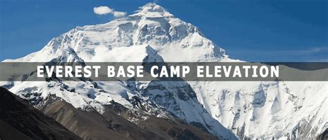 Everest Base Camp Elevation