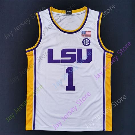 2020 Custom LSU Basketball Jersey College 2 Trendon Watford 23 Pete Maravich 33 O'Neal 50 Bob ...