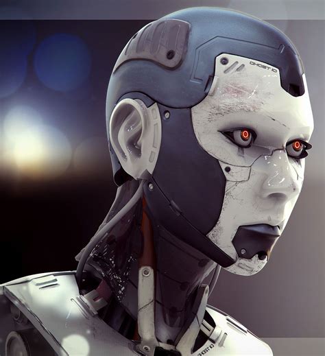 High Poly Female Cyborg Head 3D Model $49 - .ztl - Free3D