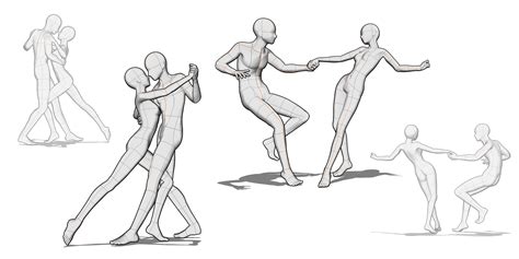 Energetic Couple Dance Poses #2 [5] - CLIP STUDIO ASSETS | Drawing reference poses, Dancing ...