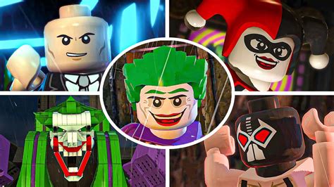 Lego Batman 2 DC Super Heroes - All Bosses Fight Gameplay - YouTube