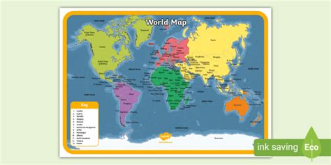 Printable Map Of World With Countries Labeled - Gisele Ermentrude