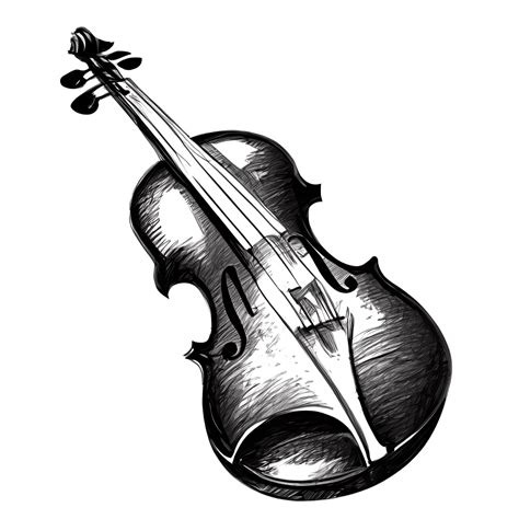 Digital Graphic Highly Detailed Hyper Realistic Sketch of a Violin Full Instrument · Creative ...