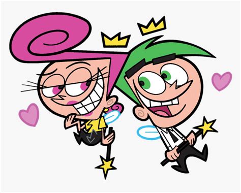 The Fairly Oddparents Wanda And Cosmo In Love - Wanda And Cosmo Fairly Odd Parents, HD Png ...