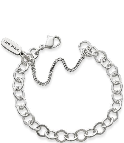 James Avery Forged Sterling Silver Link Charm Bracelet | Dillard's