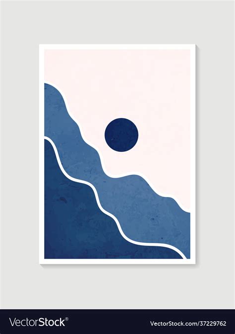 Modern minimalist art print abstract mountain Vector Image