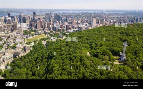 Mount Royal Cross or Croix du Mont Royal, Montreal, Canada Stock Photo ...