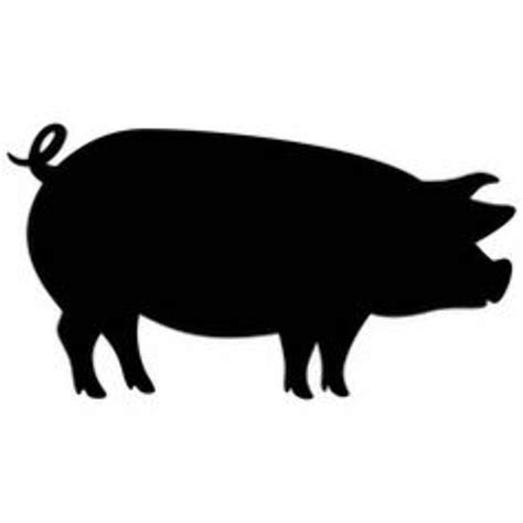 Hog Face Drawing ~ Download High Quality Pig Clipart Black And White Silhouette | Dozorisozo