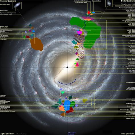 Star Trek Galactic Territory Map by Kamikage86 on DeviantArt | Star trek, Star trek poster, Star ...