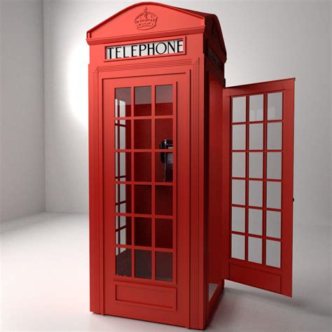 Red Phone Booth - 3D Model by firdz3d