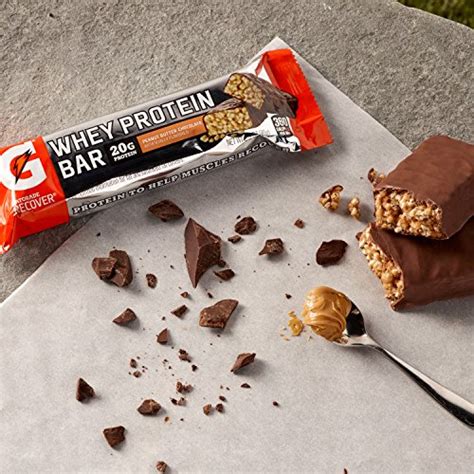 Gatorade Whey Protein Recover Bars, Peanut Butter Chocolate, 2.8 ounce bars (Pack of 12 ...