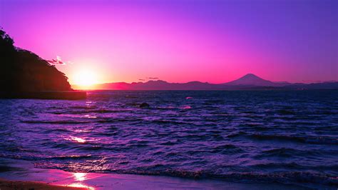 1920x1080 Beautiful Evening Purple Sunset 4k Laptop Full HD 1080P ,HD ...