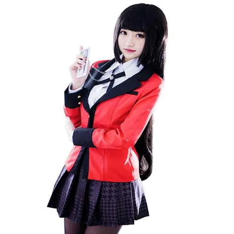 Anime Kakegurui Yumeko Jabami Cosplay Costume Japanese High School ...