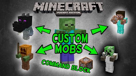 MCPE :: Custom Mobs with COMMAND BLOCKS! :: Minecraft Pocket Edition 1.0.5 - YouTube