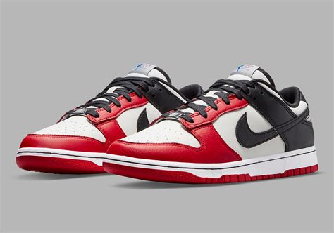 NBA Nike Dunk Low EMB Sail Black Chile Red DD3363-100 | SneakerNews.com