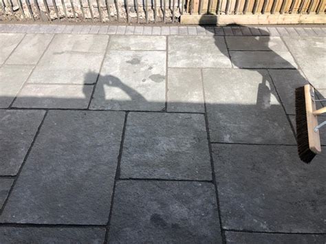 Grey Limestone Patio with Charcoal Borders in Donnycarney, Dublin - Drivescape Paving