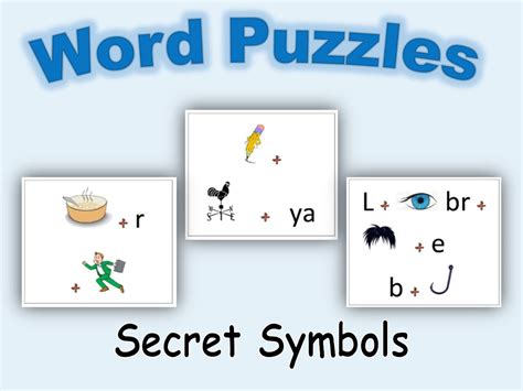 Word Puzzles Secret Symbols Instant Digital Download - Etsy