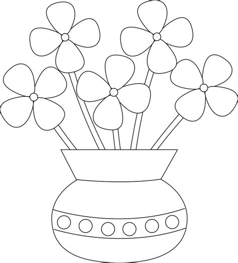 Download How To Draw Flowers Vase Clipart Drawn Flower Png Freeuse ...