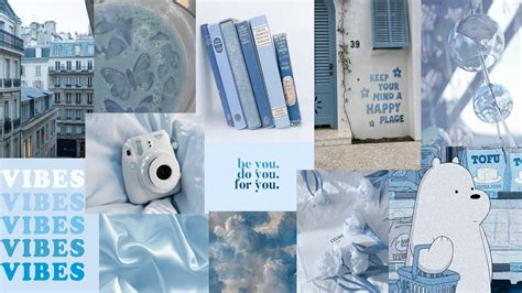 PASTEL Blue Aesthetic Wallpaper Aesthetic Calm Laptop/ Desktop ...