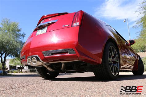 Cadillac CTS-V Coupe Cat Back Exhaust System with X-Pipe (Round Tips) #FDOM-0325 - Billy Boat ...