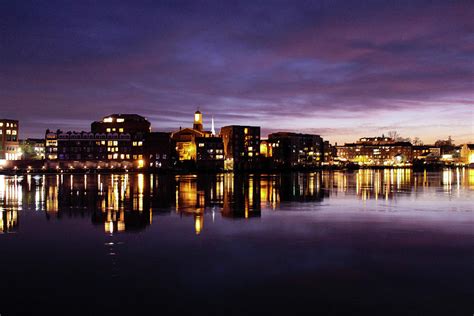 Portsmouth, NH at Night Photograph by Maura Gallagher - Fine Art America