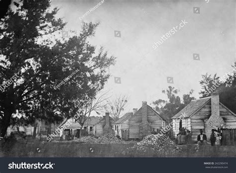 Slaves Sitting Near Their Cabins On A Port Royal, South Carolina Plantation After The Arrival Of ...