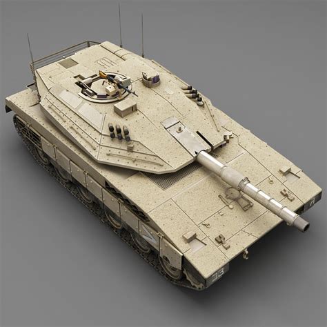 3d model of tank merkava mk4