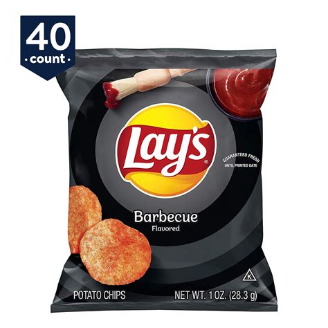 Lay's Potato Chips, Barbecue, 1 oz Bags, 40 Count - Walmart.com - Walmart.com