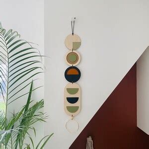 Geometric Wall Hanging Tapestry Modern Minimal Home Decor Wooden Wall Art Trendy Wall Decoration ...