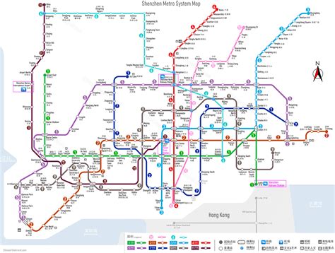 Metro Map Shenzhen China