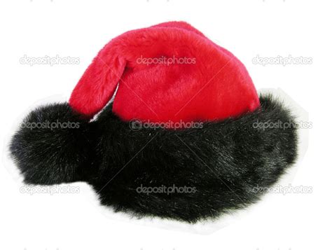 Santa hat with black fur — Stock Photo © maureenpr #48435765