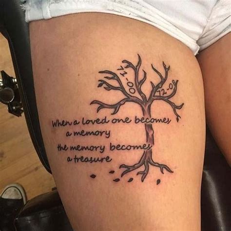 Memorable Tattoo Ideas For Beautiful Memories 34 | Tattoos for daughters, Thigh tattoo, Memorial ...