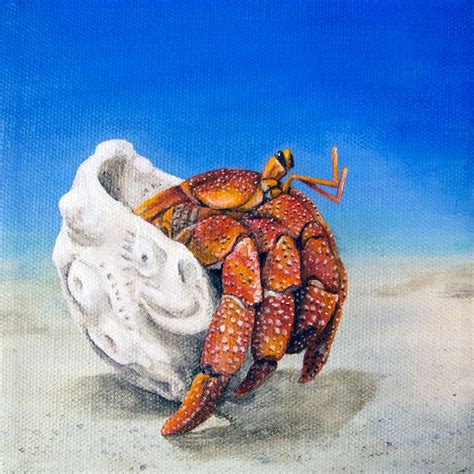 "Hermit Crab" - Painting by Cindy Chinn